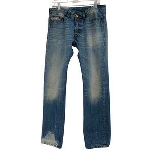 Diesel Viker Mens Jeans 32 x 32 Button Fly Made In Italy Cotton Denim RN10225